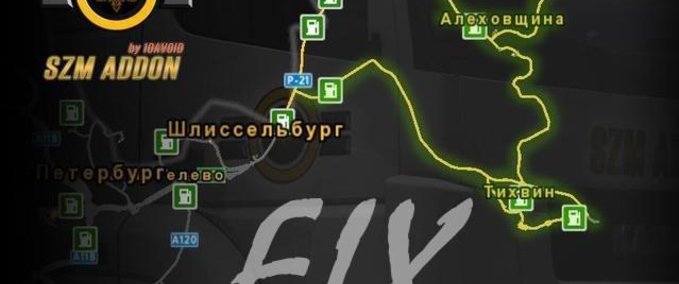 Maps Fix für das Karten Addon SZM [1.36.x] Eurotruck Simulator mod
