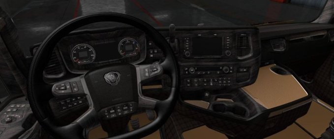 Interieurs Scania S & R 2016 Lux dunkles Holz Interieur [1.36.x]  Eurotruck Simulator mod