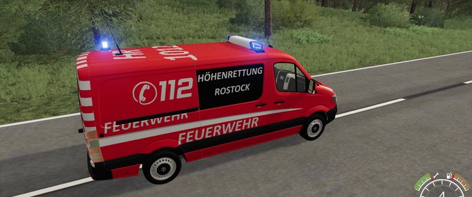 Feuerwehr  SKIN FÜR MERCEDES BENZ SPTINTER VOM B3NNY Landwirtschafts Simulator mod