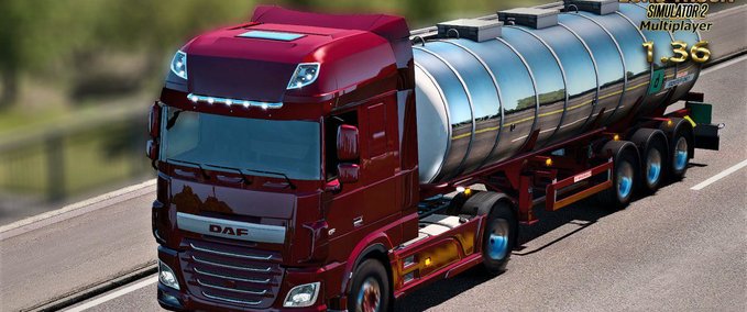 Trailer Cistern Food Single and HCT Trailer [MP] 1.36.x Eurotruck Simulator mod