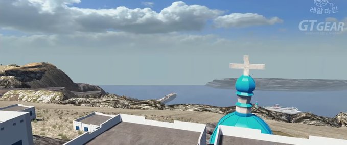 Maps Greece3: Real Santorini 1:1 combined and integrated with Greece2 map ([1.34], [1.33]) Eurotruck Simulator mod
