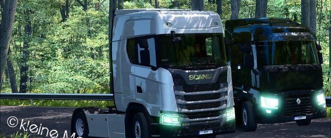 Sonstige Scania & Renault Grüne Xenon Scheinwerfer [Multiplayer] 1.36.x Eurotruck Simulator mod