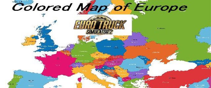 Farbige Karte von Europa  Mod Image