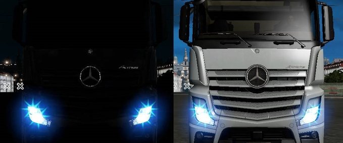 Sonstige Realistische Scheinwerferlichter für alle LKWs [1.37 OB] Eurotruck Simulator mod