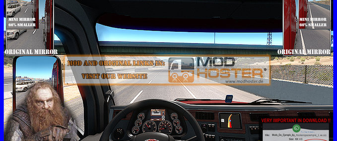 Sonstige Mini-Spiegel für ATS 1.37.XX Eurotruck Simulator mod