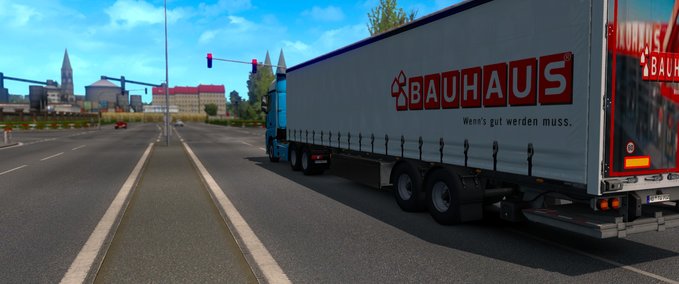 Trailer Bauhaus Skin für Anhänger curtainsider Eurotruck Simulator mod