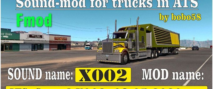 Mods ATS_SOUND X002 1.37.X American Truck Simulator mod