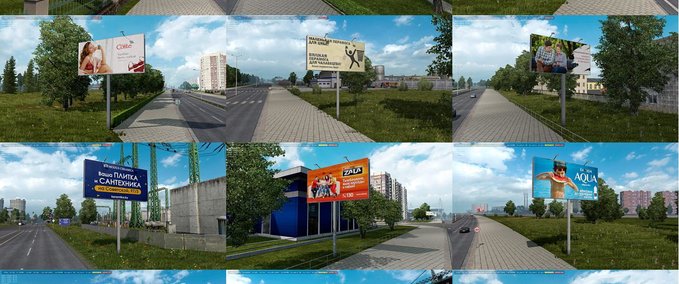 Maps Billboards Fix für RusMap v2.1.0 [1.37.x] Eurotruck Simulator mod