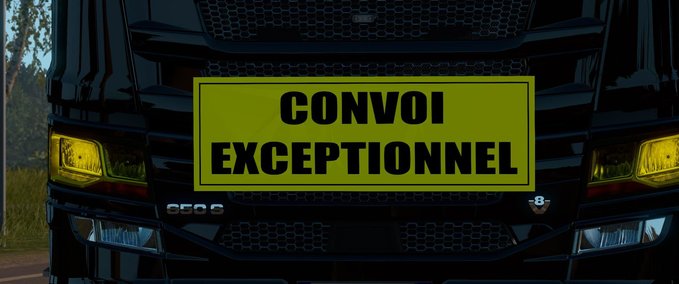 Sonstige Convoi Exceptionnel Beschilderung 1.37.x Eurotruck Simulator mod