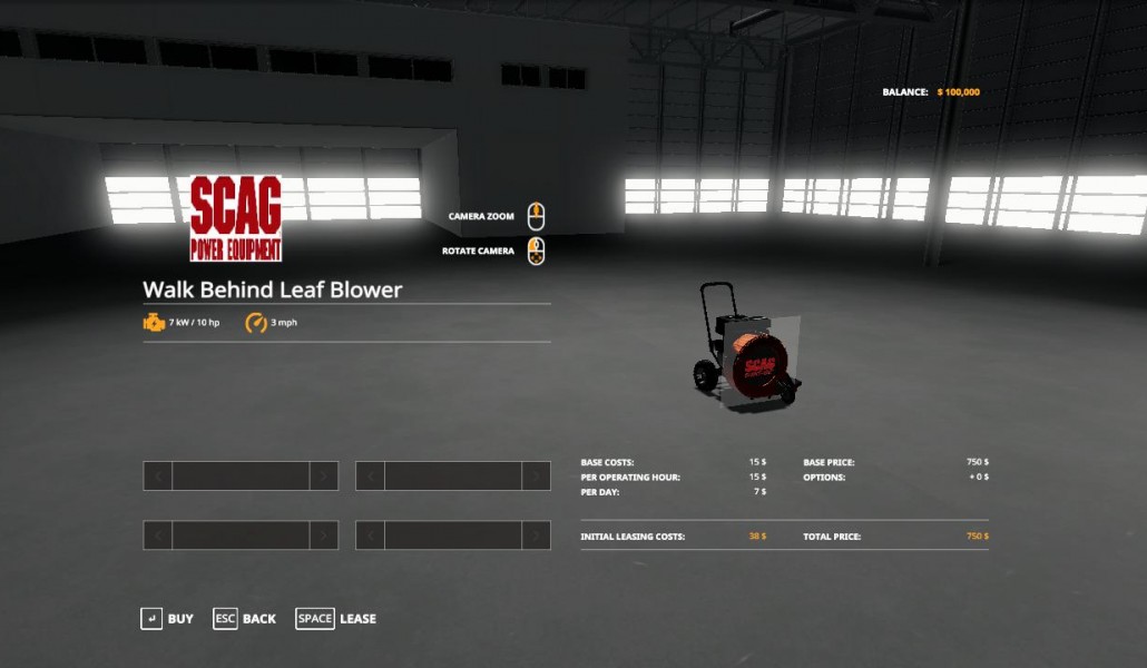SCAG leaf blower - Thumbnail 1
