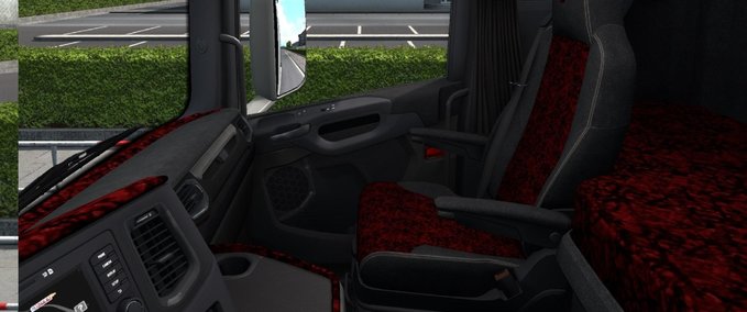 Interieurs SCANIA NEXT GEN DÄNISCHES ROTES PLÜSCH  [1.37.X] Eurotruck Simulator mod