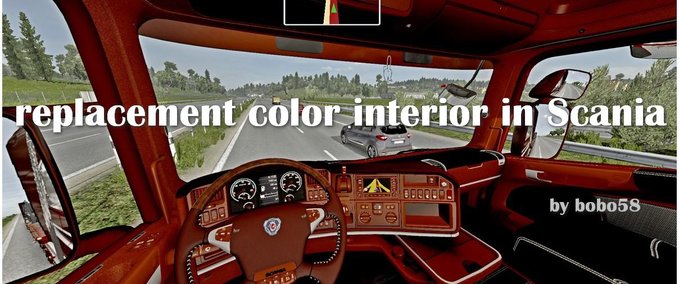 Interieurs Scania Replacement Interior Color 1.37.x Eurotruck Simulator mod