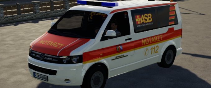 Feuerwehr ASB Notarzt VW T5 by SoSi-Modding Landwirtschafts Simulator mod