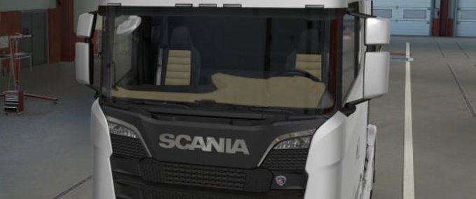 Interieurs Scania NextGen R&S Creme Beige Interieur [1.37.x] Eurotruck Simulator mod