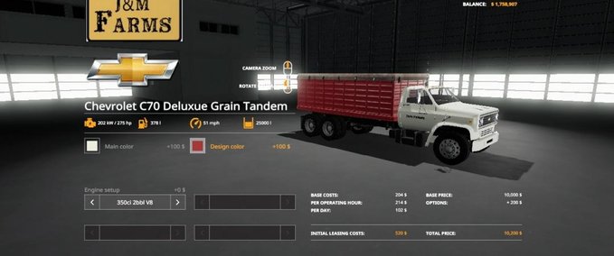 LKWs Chevy C70 Deluxe Grain Tandem Landwirtschafts Simulator mod