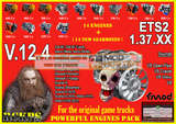 Packen Sie leistungsstarke Motoren + Getriebe V.12.4 für ETS2 1.37.XX Mod Thumbnail