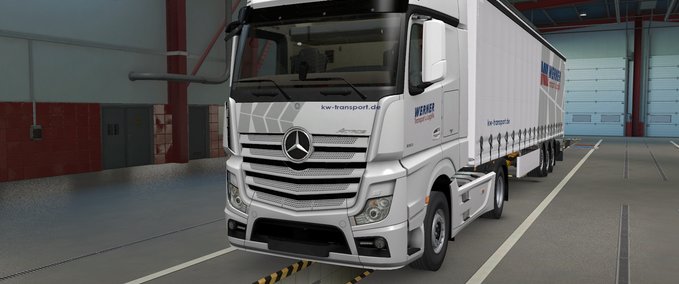 Skins Actros Werner Transporte (Nur Virtuell) Eurotruck Simulator mod