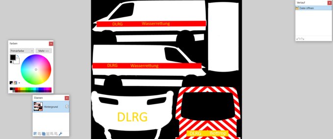 Feuerwehr DLRG Skin für den Mercedes Benz Sprinter von B3nny Landwirtschafts Simulator mod