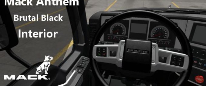 Interieurs Mack Anthem Schwarzes Interieur (1.37.x) American Truck Simulator mod