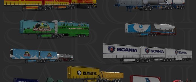 Skins Mix of Trailers and Company Paint Jobs [MP] [Truckers MP]  Eurotruck Simulator mod
