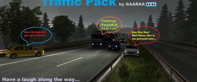 AI Traffic Pack by GAARAA 1.6 Eurotruck Simulator mod