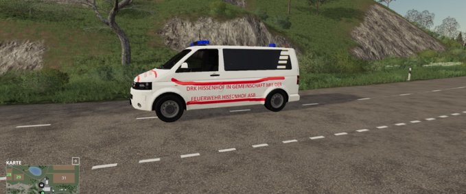 Feuerwehr DRKFWASBSkin für den asb nef von sosimodding Landwirtschafts Simulator mod