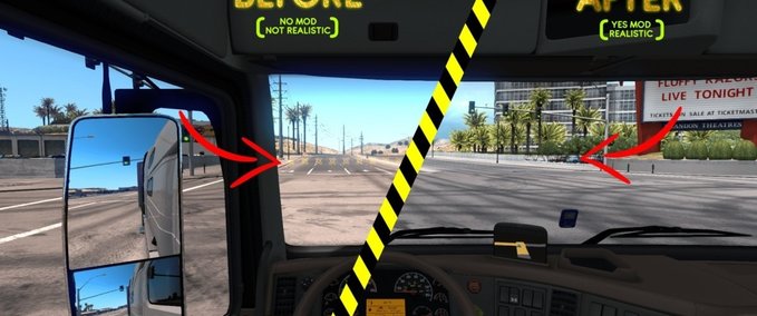 Maps [ATS] Keine Straßenbegrenzungssymbole (1.37.x) American Truck Simulator mod