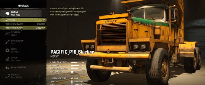 Engine Pacific P16 Blueline SnowRunner mod