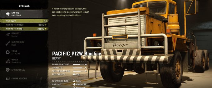 Engine Pacific P12w Blueline SnowRunner mod