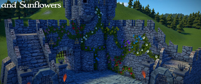 Decoration Climbing Roses and Sunflowers v3 Foundation mod