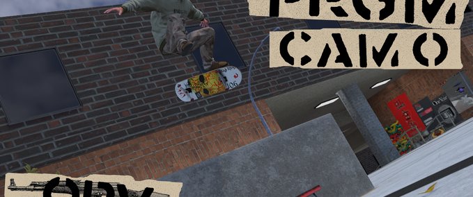 Fakeskate Brand Program Distribution Camo Pants Skater XL mod