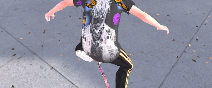 Sonstiges Juice WRLD Butterfly Tee Skater XL mod