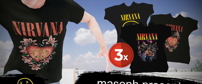 Gear Nirvana T-Shirt Pack Skater XL mod