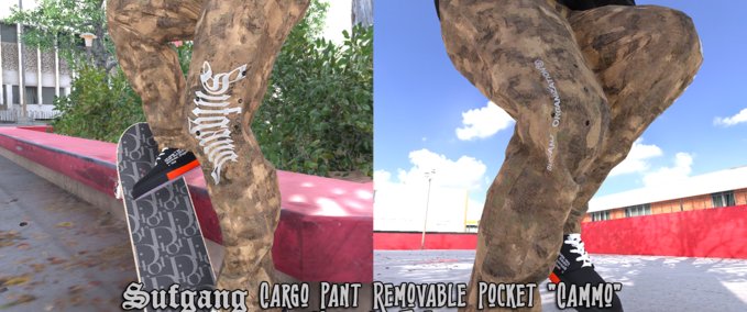 Gear Sufgang Cargo pants removable pocket "CAMMO" Skater XL mod