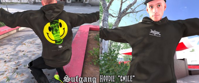Gear Sufgang Hoodie "Smile" - Black Skater XL mod