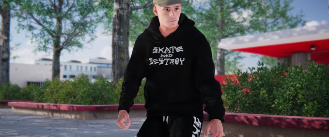 Gear Skate And Destroy Black Hoodie Skater XL mod