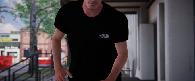 Gear The North Face T-Shirt Black Skater XL mod