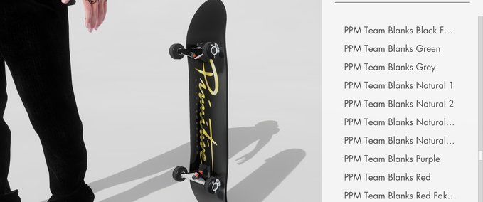 Real Brand Primitive - Nuevo Black & Gold Deck Skater XL mod