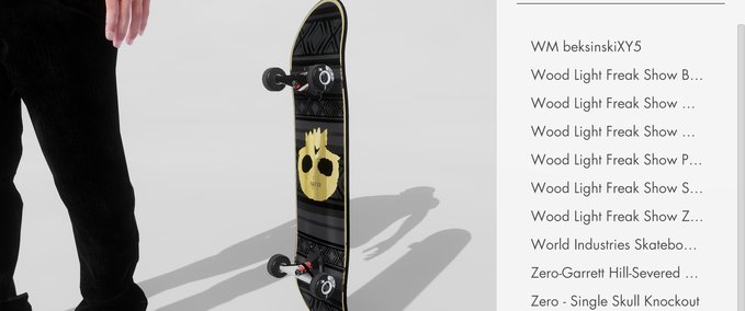 Real Brand Zero - Tony Cervantes Signature Foil Skull Deck Skater XL mod