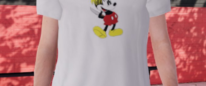 Gear [Tshirt] Revenge Mickey Mouse White Shirt Skater XL mod
