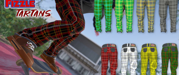 Gear The Fizzle Tartan Pants Skater XL mod