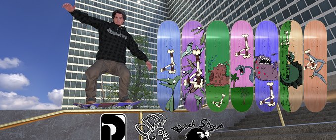 Gear Dexterity Skateboards - Prehistoric Series Skater XL mod