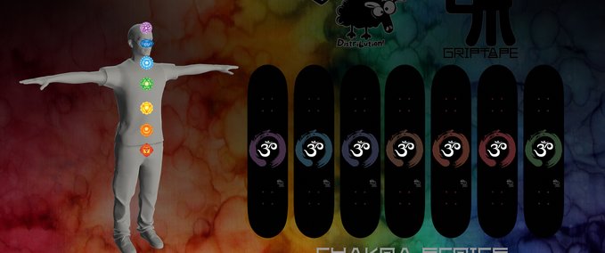 Gear Ohm Griptape - Chakra Series Skater XL mod