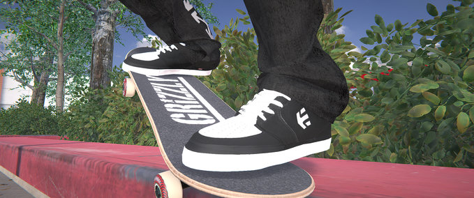 Gear Etnies Joslin Black & White Skater XL mod