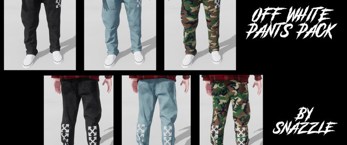 Off White Jeans Pack Mod Image
