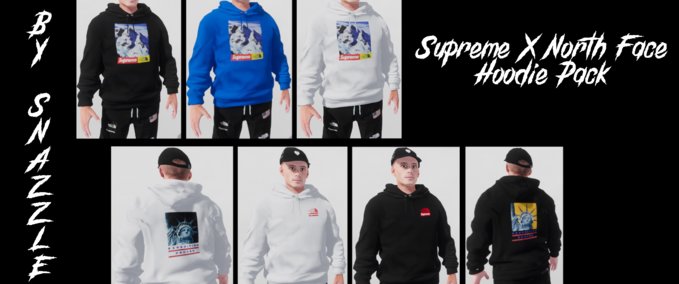 Gear Supreme X NorthFace Hoodie Pack Skater XL mod