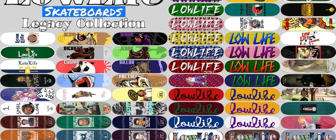 Fakeskate Brand LowLife Legacy Collection Skater XL mod