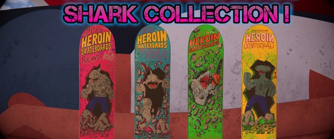 Gear Herion Skateboards: Shark collection With Grip Skater XL mod