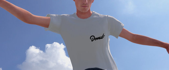 Gear Donut Media Shirt White Skater XL mod