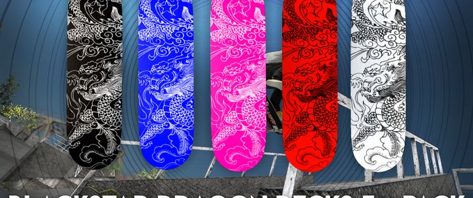 Gear Blackstar Dragon Outline Decks 5 - Pack Skater XL mod